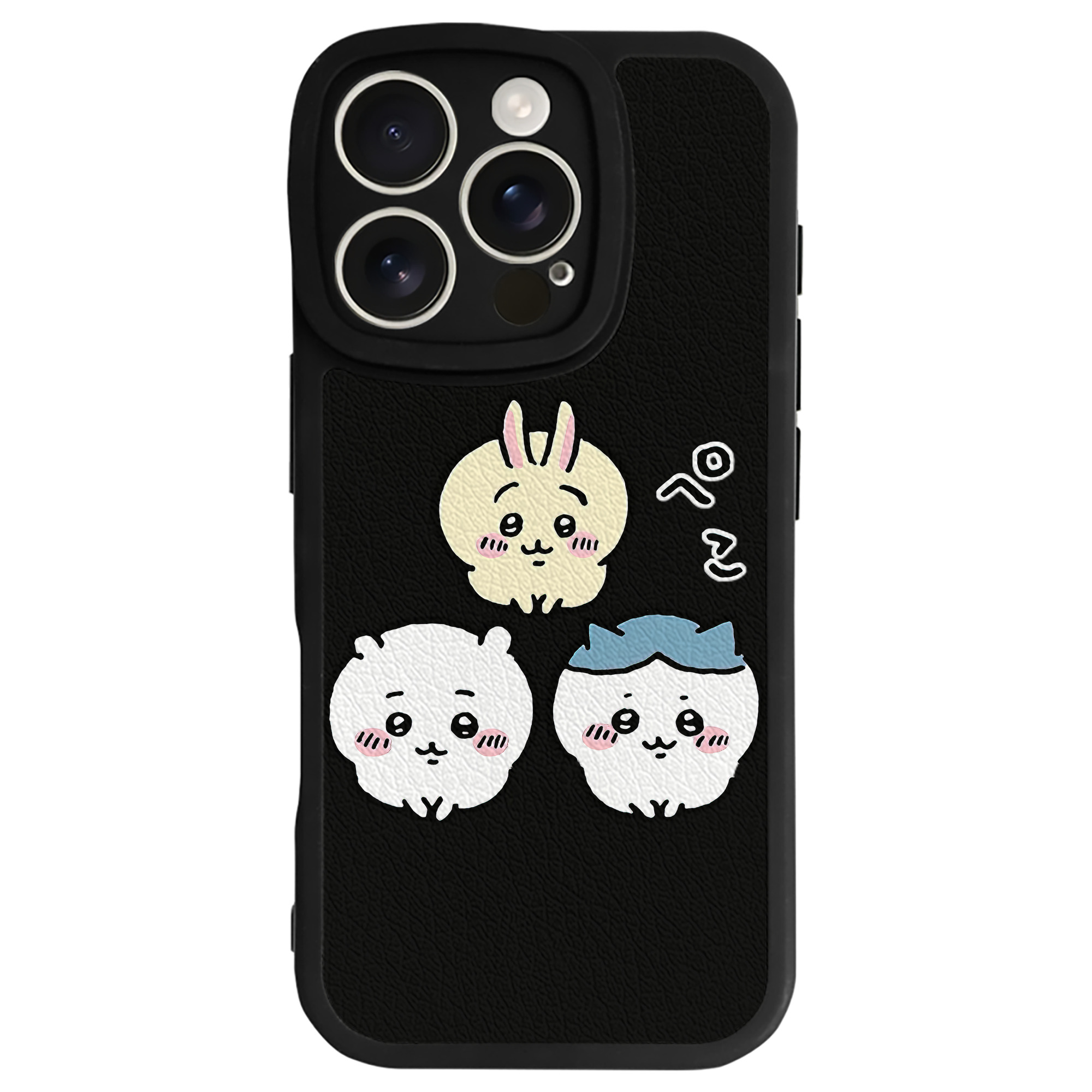 （画像用） ちいかわ うさぎ Chii-kawa usagi 【iPhone 16シリーズ対応】シリコンスマホケース（レザー調） 材質：シリコン